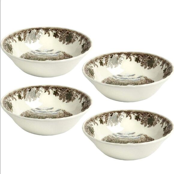 Queen's Country Village Christmas Winter Bowls 6” - Picture 2 of 5